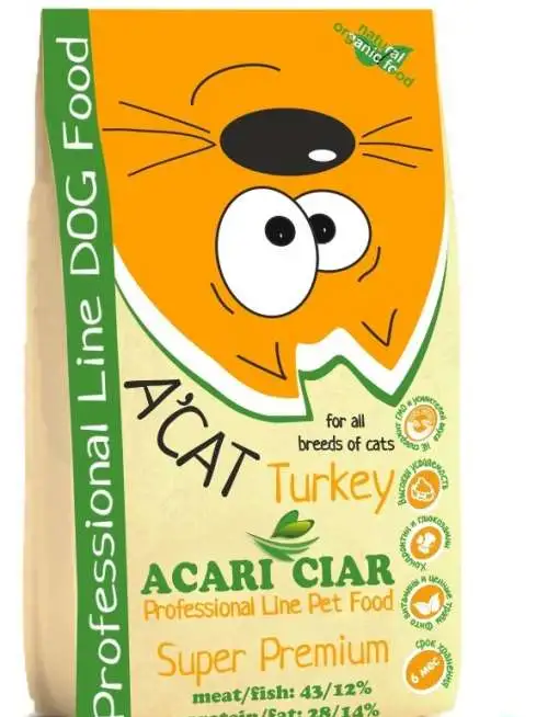 Сухой корм для кошек Acari Ciar A'CAT Turkey - 1 кг., фотография 1