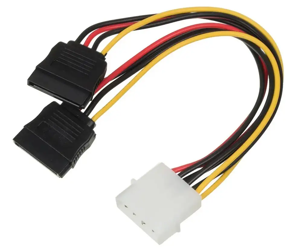 Кабель питания разветвитель MOLEX2X SATA, 0.2м, фотография 1