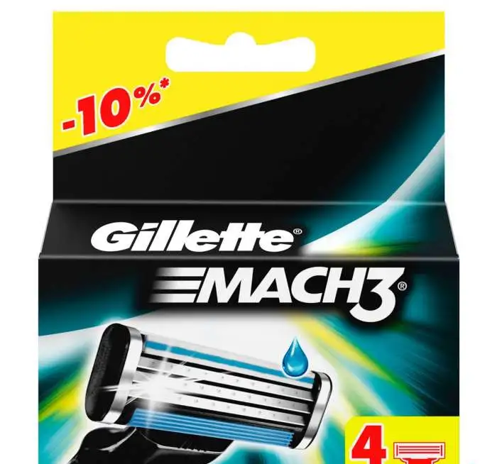 Лезвия Gillette Mach3 и Mach3 Turbo по 4, 8 шт, фотография 1