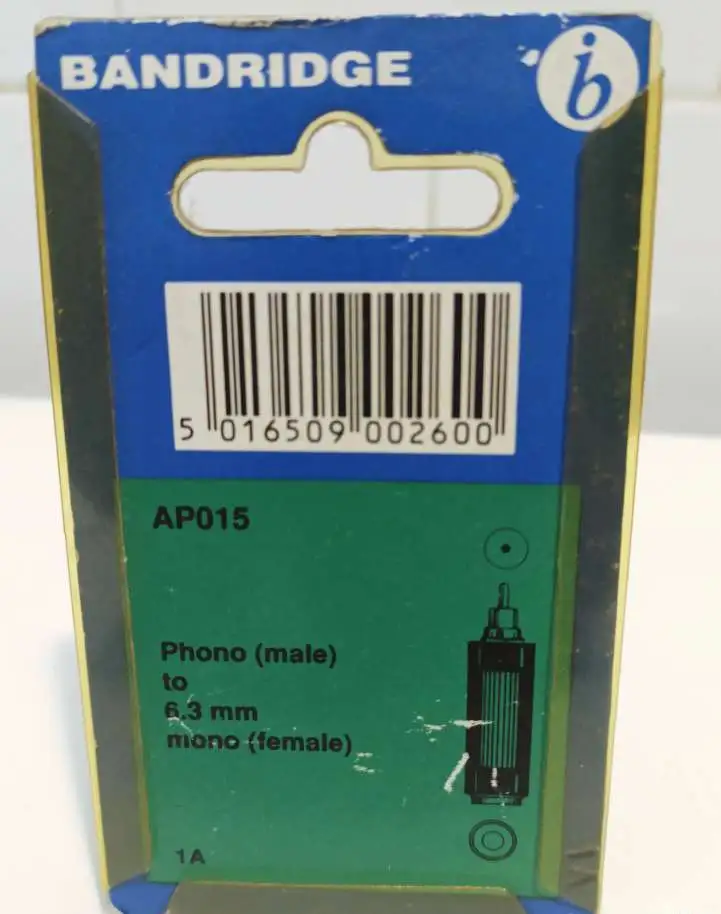 Bandridge  AP015 переходник адаптор RCA - 6,3 JACK, фотография 2