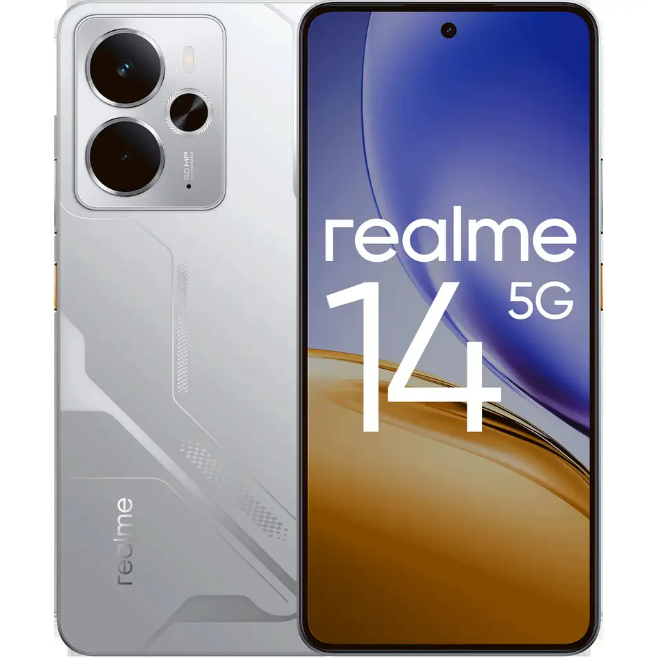 Смартфон realme 14 5g 8/256gb silver ru, фотография 1