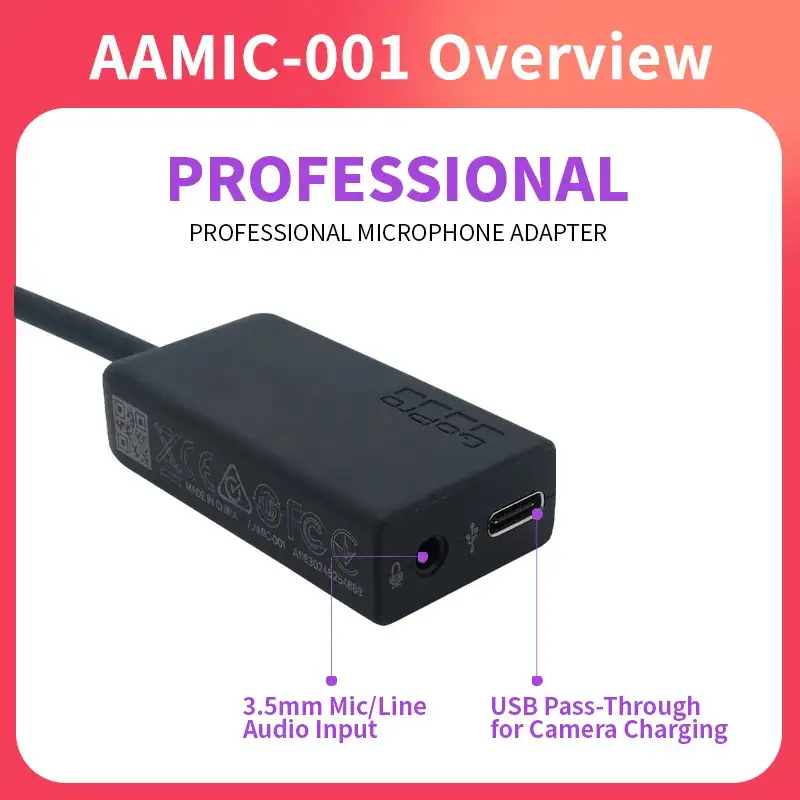 AAMIC-001 микрофонный адаптер GoPro HEROBlack, фотография 4