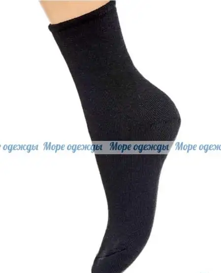 Носки мужские без резинки укороченные Н-210 черного цвета, фотография 2