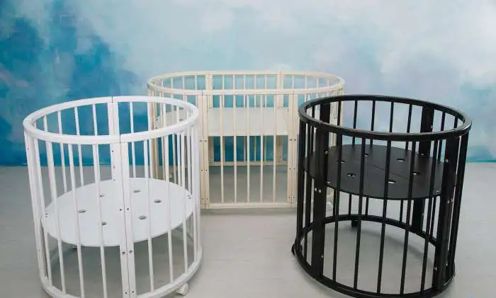 Круглая кроватка 7в1 + комплект матрасов в подарок, фотография 10