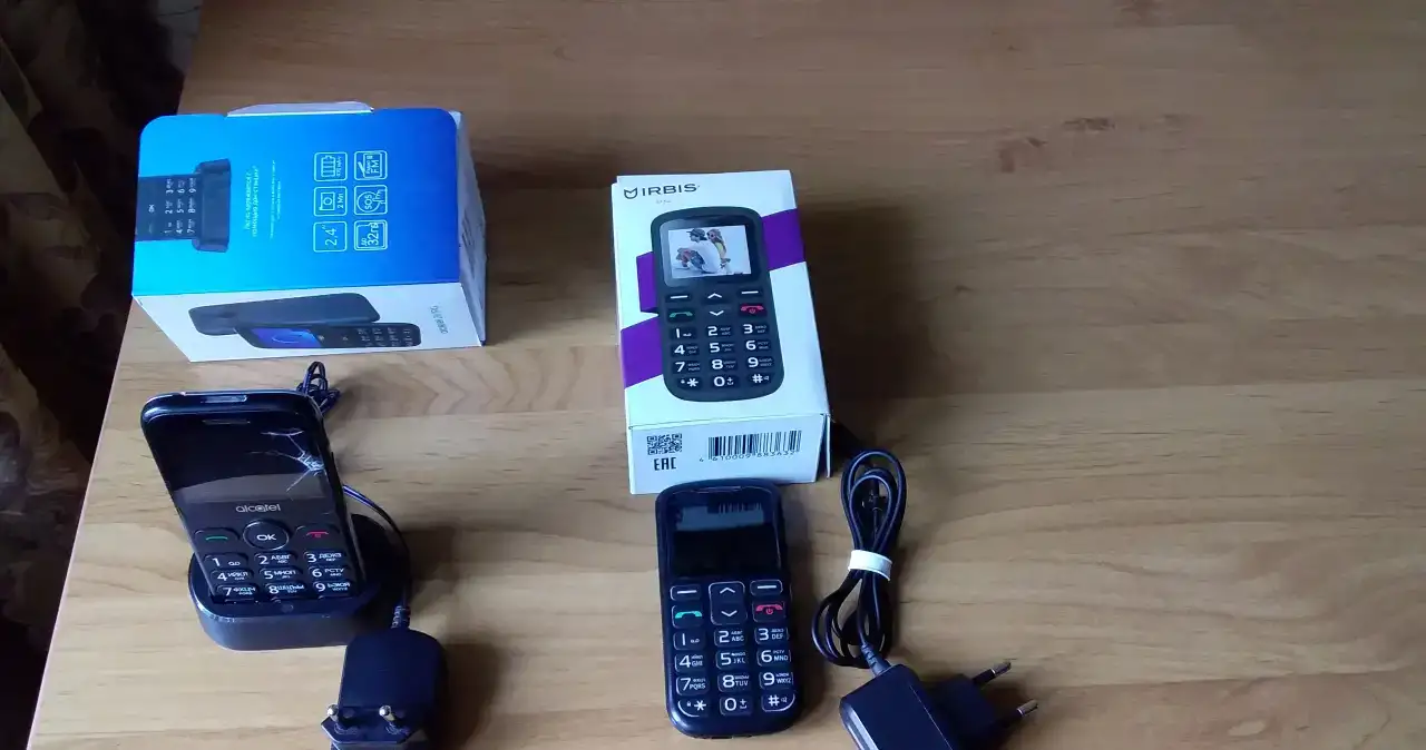 2 мобильных телефона Irbis и  alcatel, бу, в хорошем состоянии, фотография 1