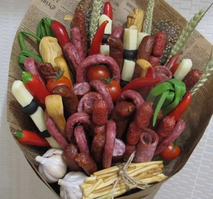 вкусный букет, сьедобный букет, букет из раков, фотография 4