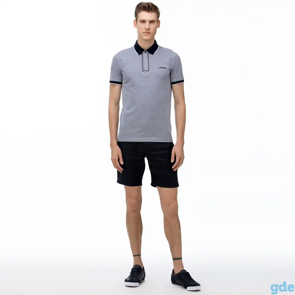 Мужские льняные шорты lacoste regular fit, фотография 1