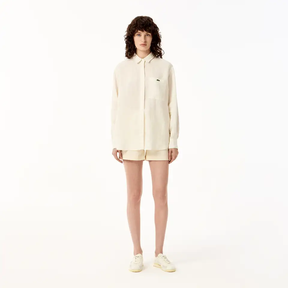 Женская рубашка lacoste из льна, фотография 4