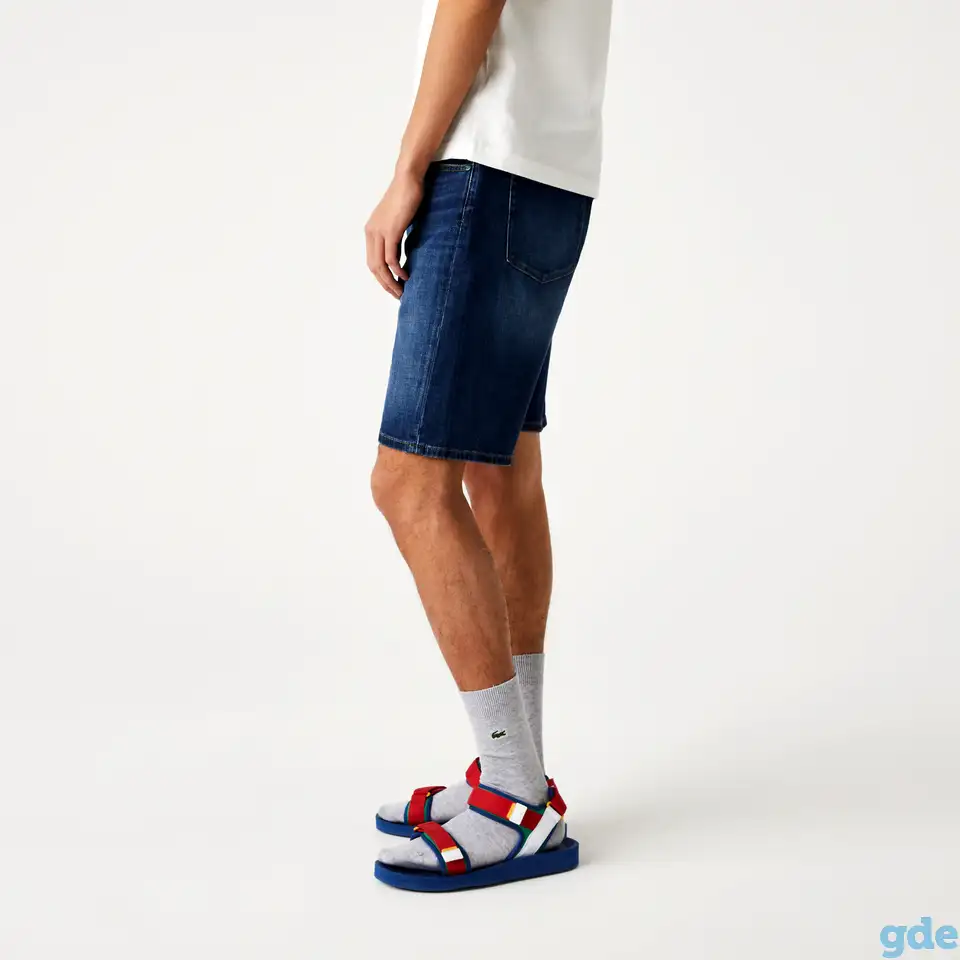 Мужские джинсовые шорты lacoste slim fit, фотография 3