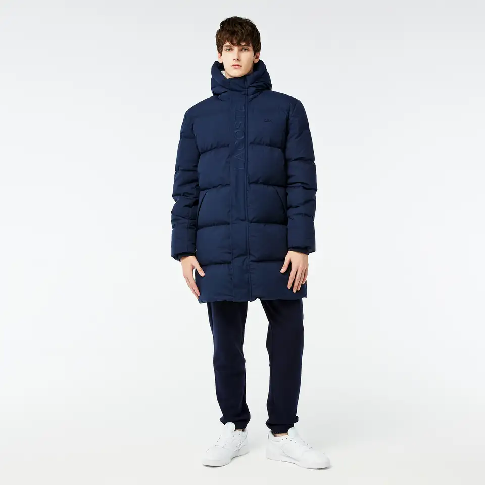 Мужская утеплённая куртка lacoste с капюшоном, фотография 1