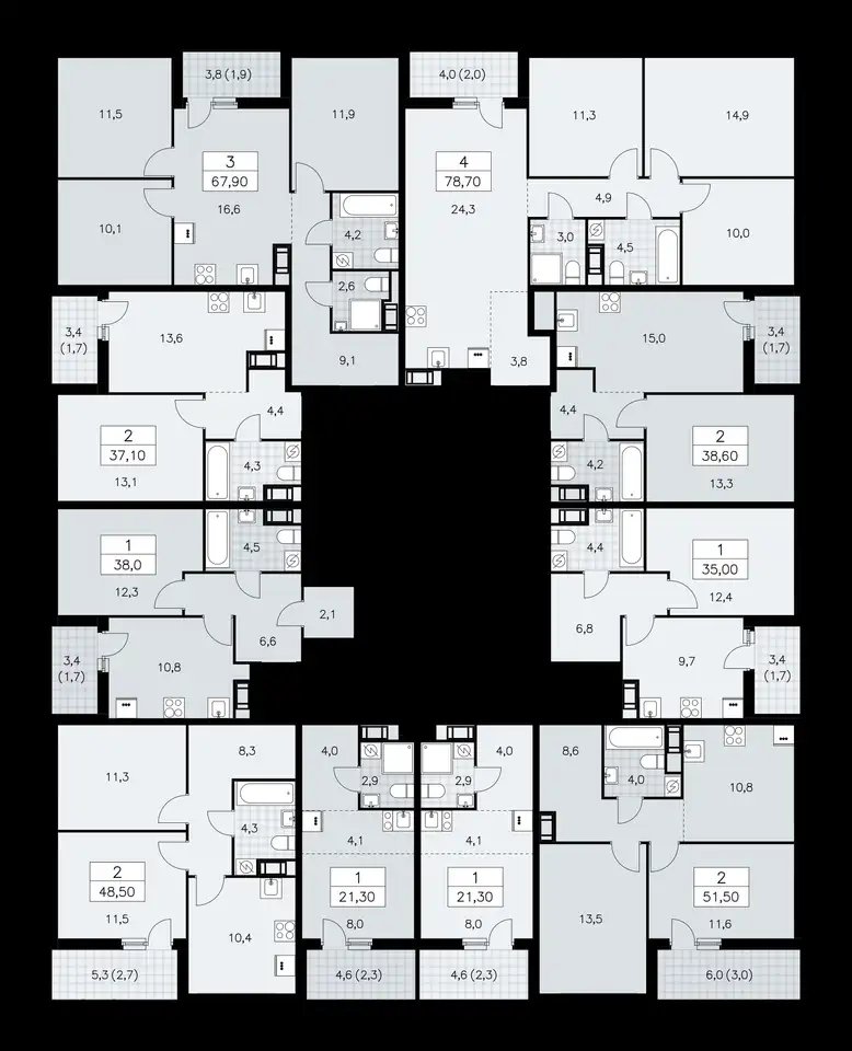1-но комнатная квартира, 38,00 м², 7 эт., ЖК А101 Лаголово, фотография 1