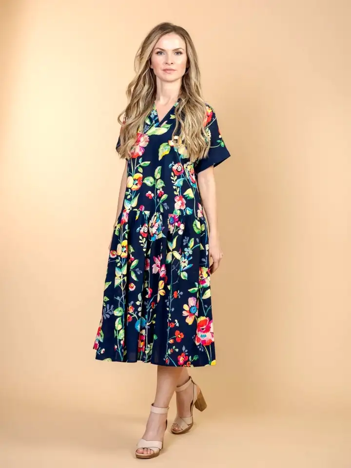 Штапельное платье gang 23-538-2 2xl, фотография 1