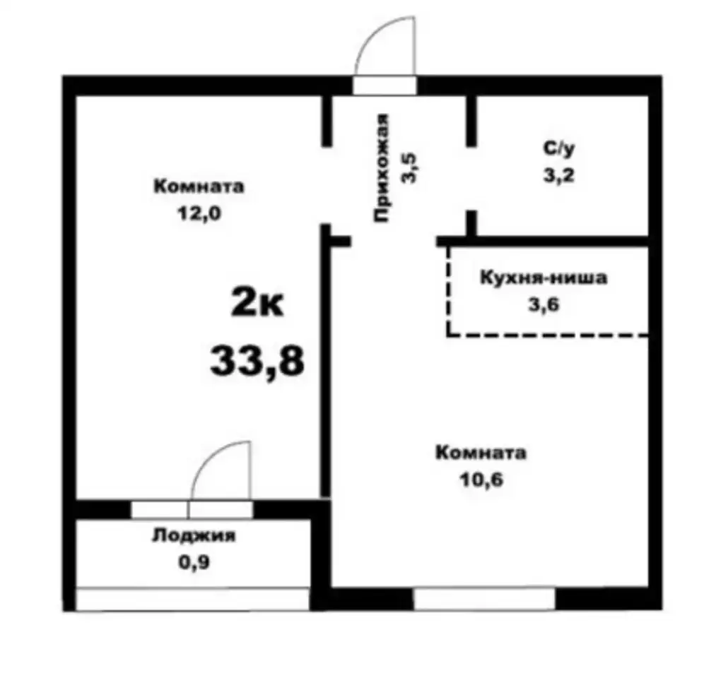 Квартира, 33,80 м², 6 эт., Центральный, Анатолия ул, 304, фотография 2