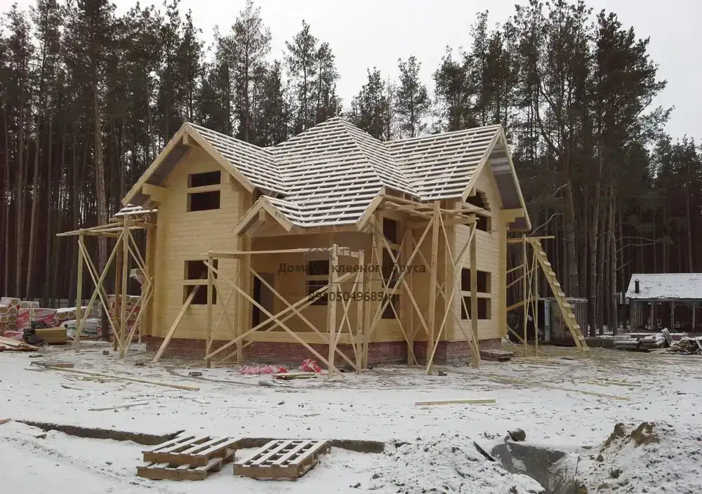 Сборка домов из клееного бруса, фотография 8