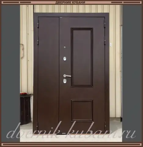 Входная двухстворчатая дверь КЛАССИКА ДЕКОР 1200 х 2050 Дуб тёмный 94 мм, фотография 2