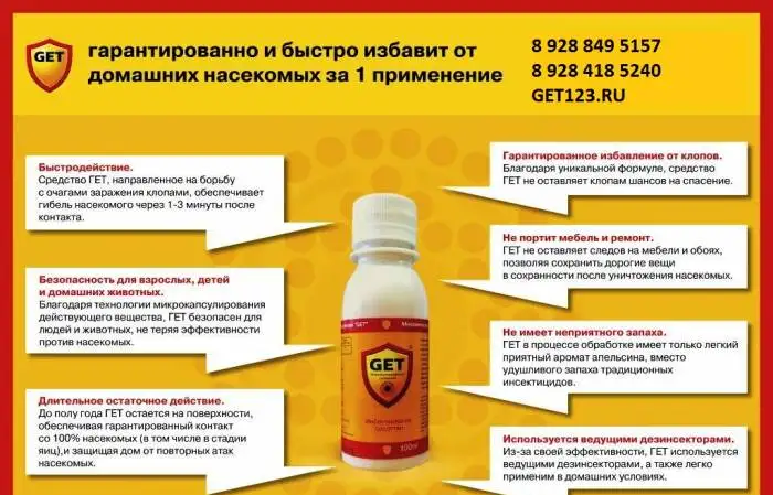 Эффективное средство Get (Гет) от насекомых (тараканов, клопов, блох), фотография 4
