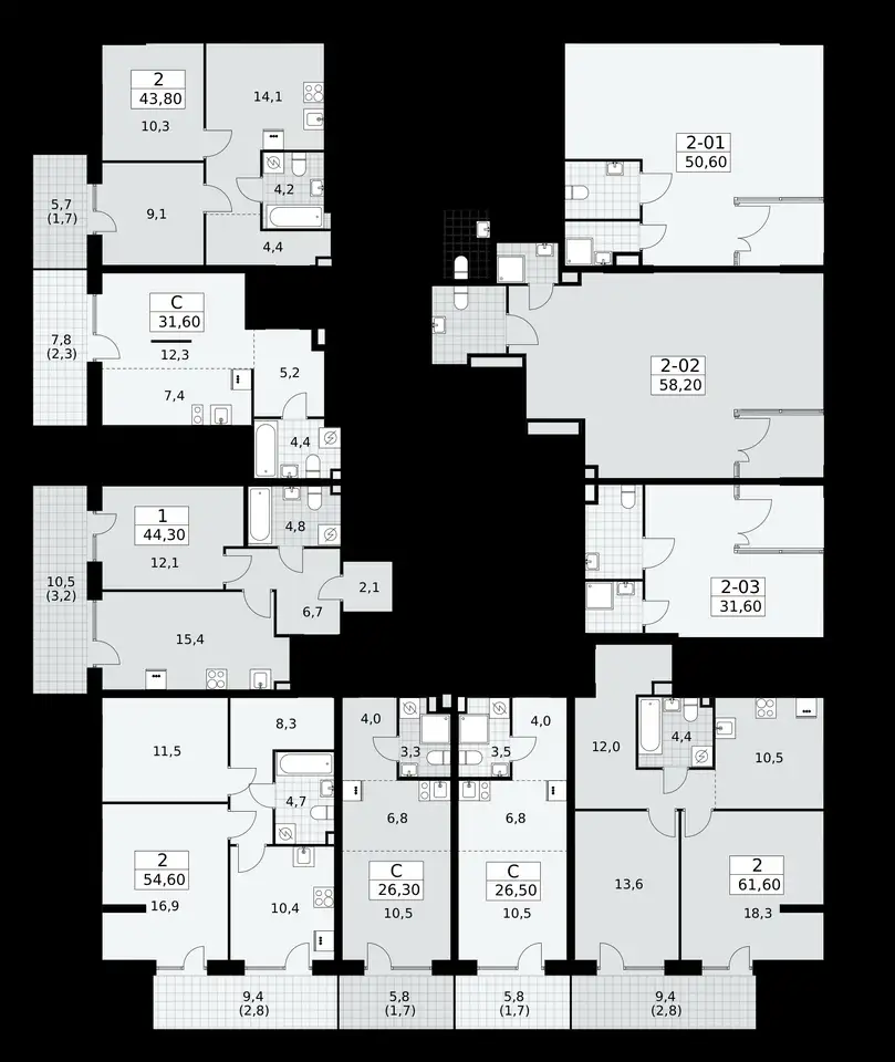1-но комнатная квартира, 26,50 м², 1 эт., ЖК А101 Лаголово, фотография 2