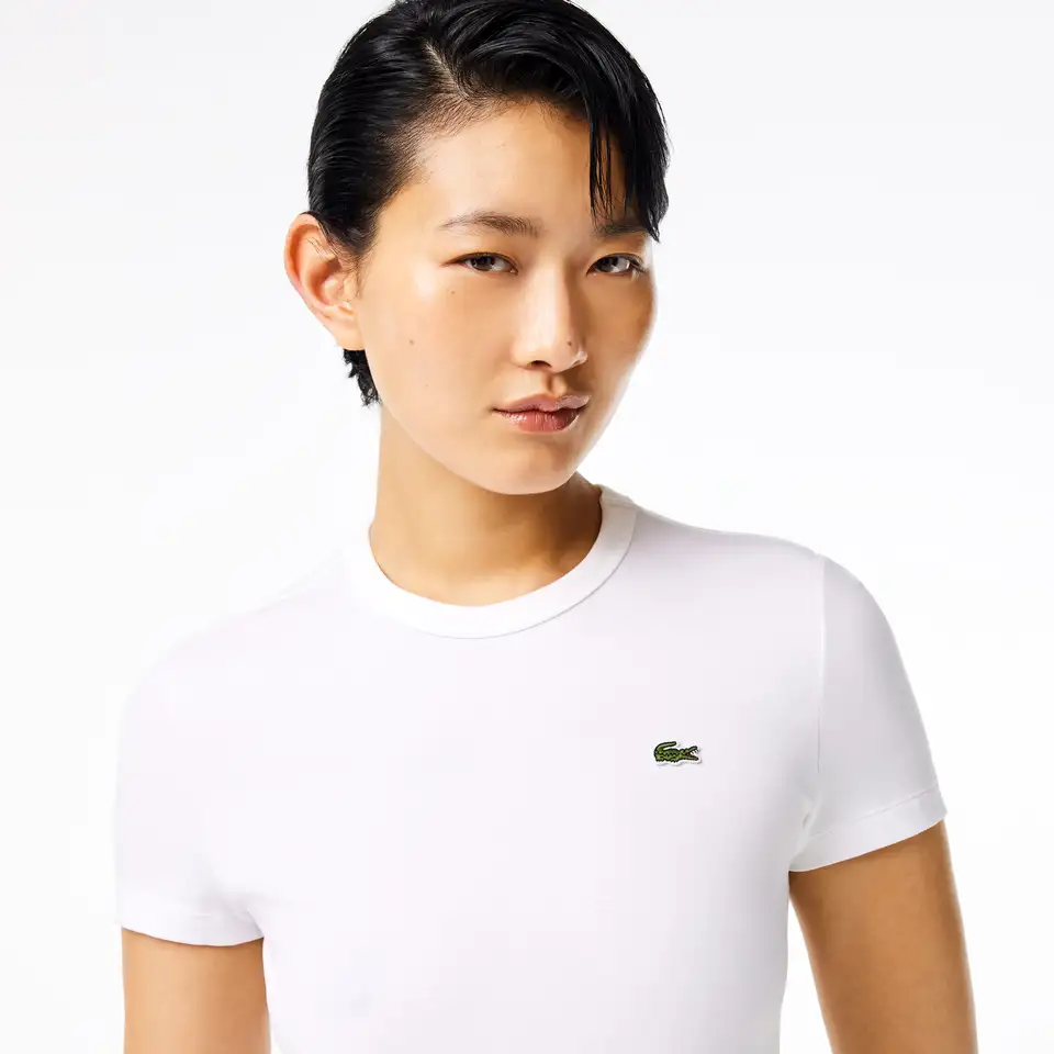 Женская хлопковая футболка lacoste relaxed fit, фотография 3