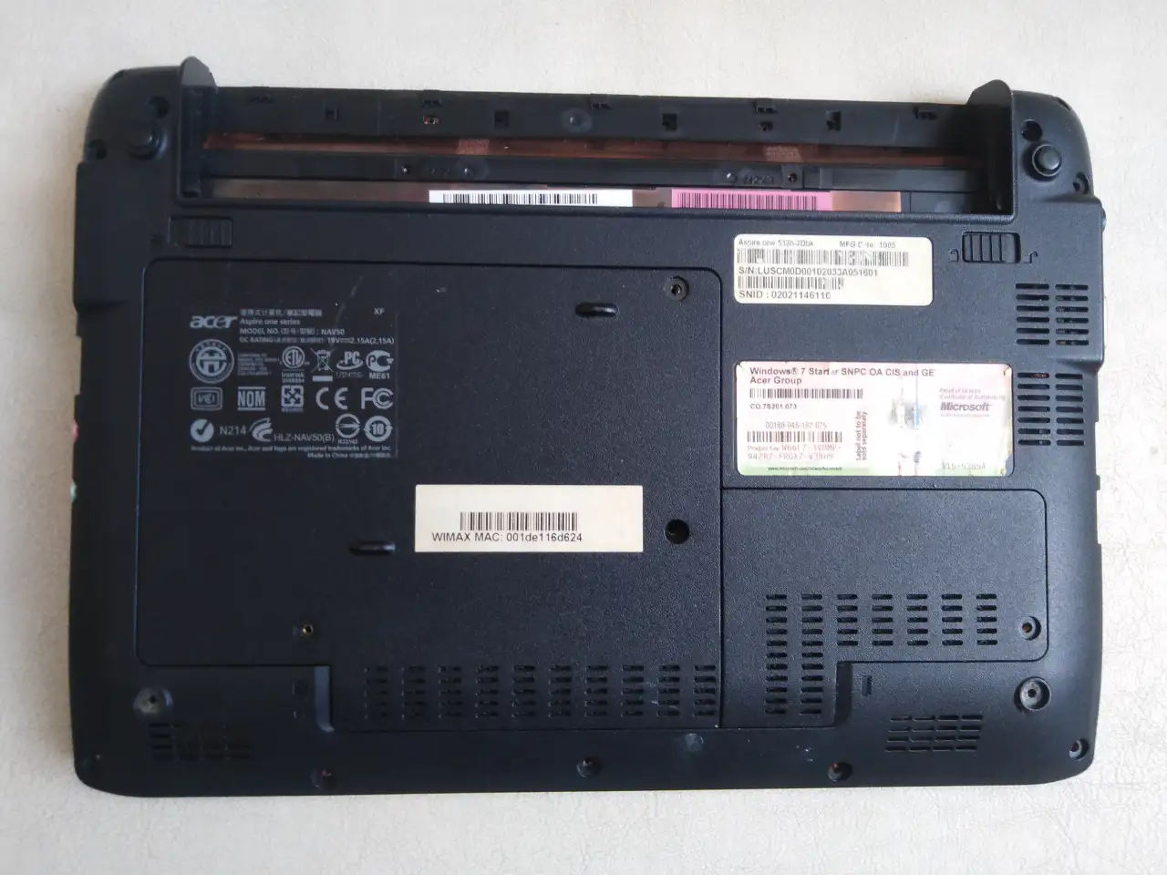 Acer Aspire ONE  NAV50, фотография 2