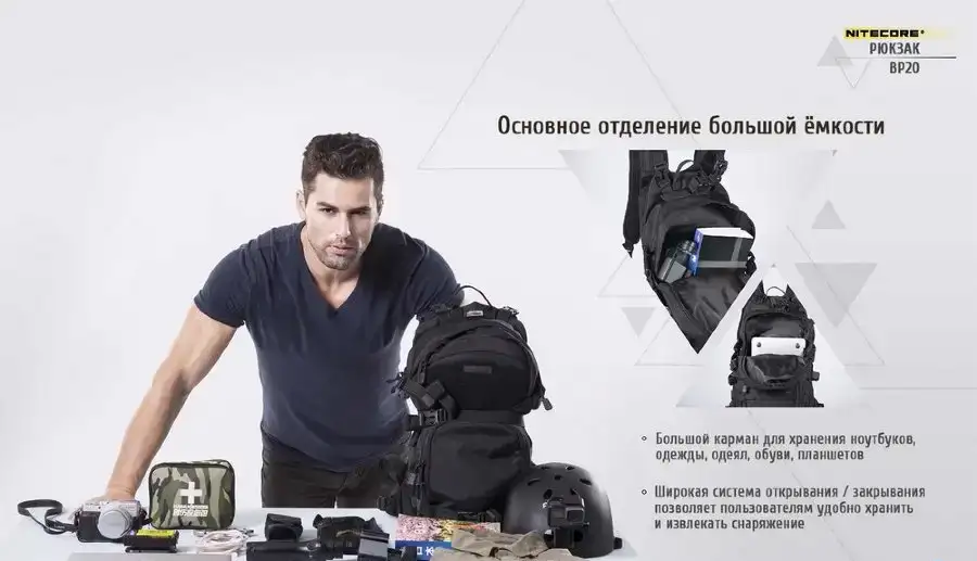 ТАКТИЧЕСКИЙ РЮКЗАК NITECORE BP20, фотография 12