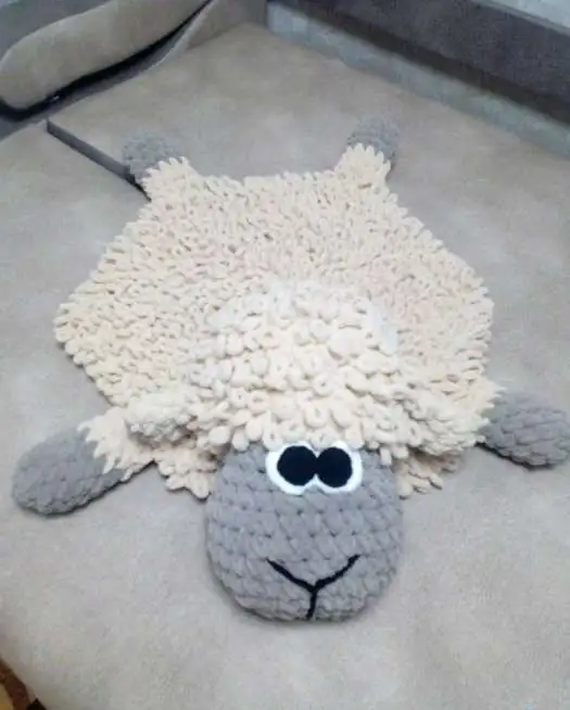 Вязанный детский коврик Барашек, ручная работа, handmade, фотография 2