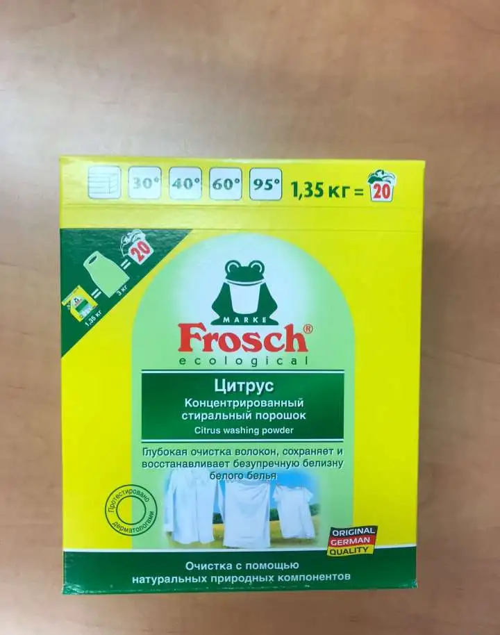 Стиральный порошок Frosch Цитрус концентрированный Eco Оптом, фотография 1