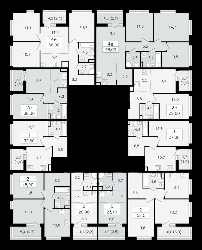 1-но комнатная квартира, 36,90 м², 7 эт., ЖК А101 Всеволожск, фотография 1
