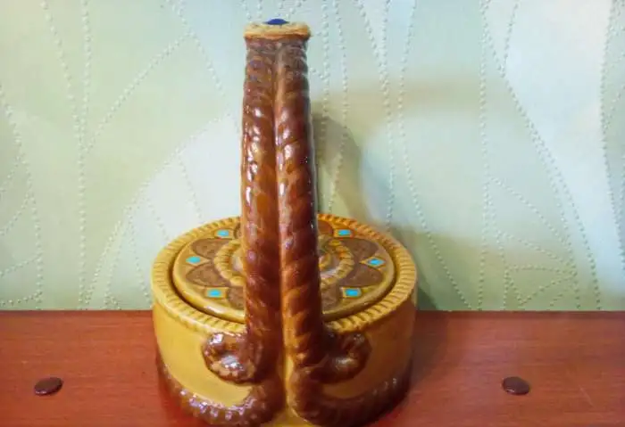 Лукошко из керамики для хранения мелочей., фотография 2