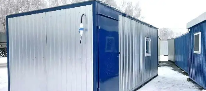 Блок-контейнер на металлокаркасе  8 м х 2,4 м х 2,5 м., фотография 4