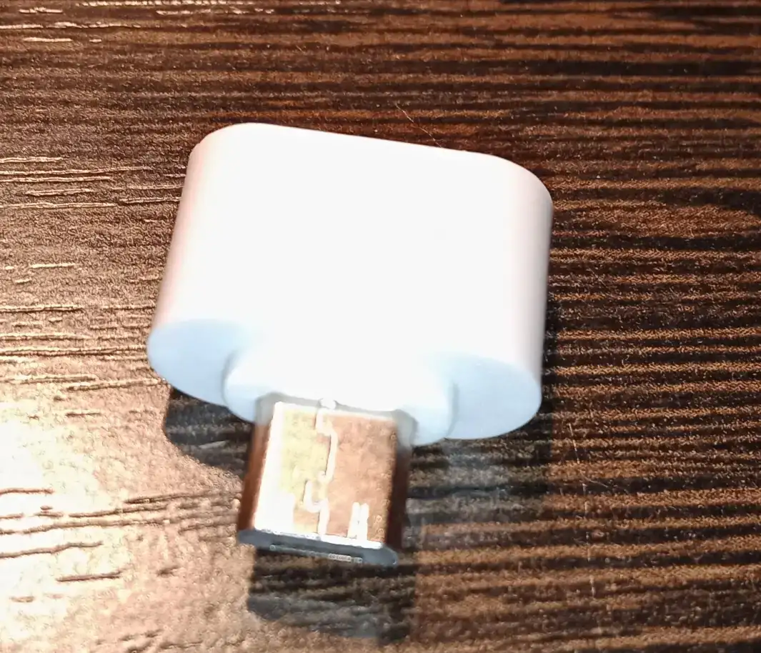 Адаптер  переходник USB - micro USB (белый), фотография 4