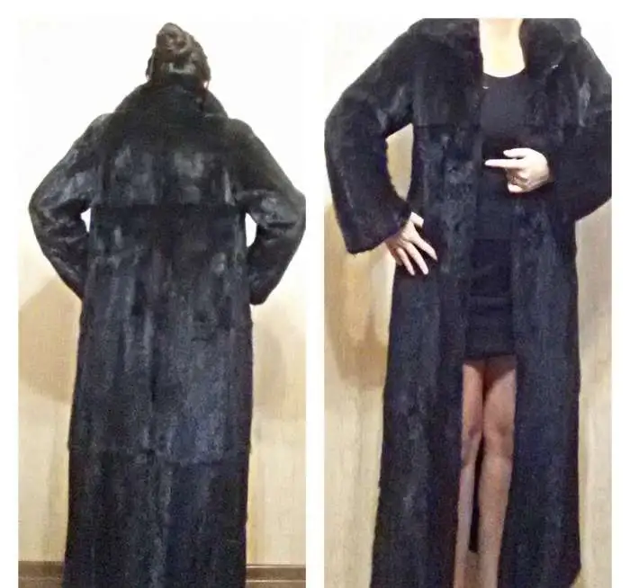 Продам норковую шубу (цвет черный), фотография 1