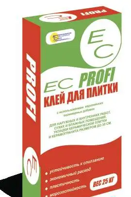 Клей плиточный ЕС-Профи для керамогранита до 30см, 25кг, фотография 1