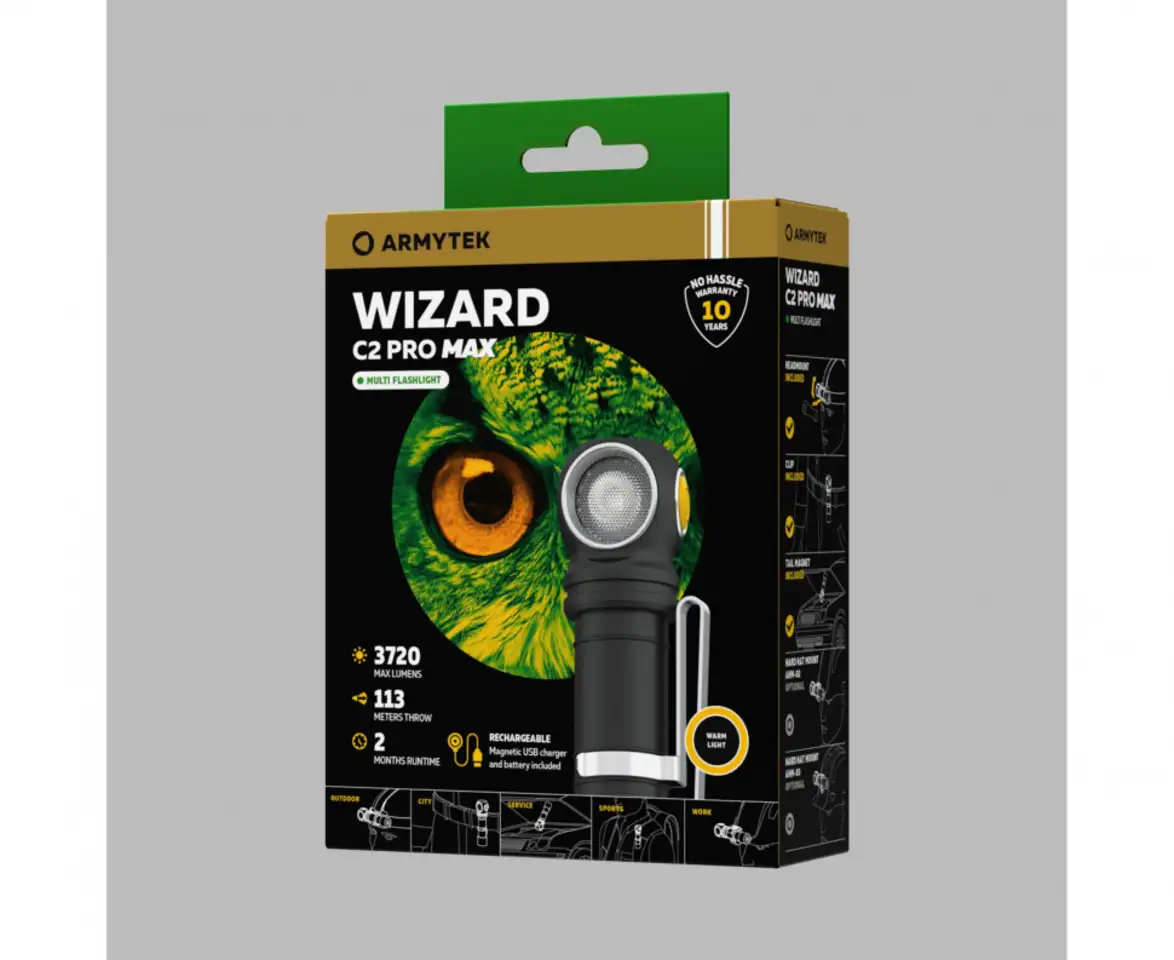 Фонарь налобный armytek wizard c2 pro max magnet usb, фотография 4