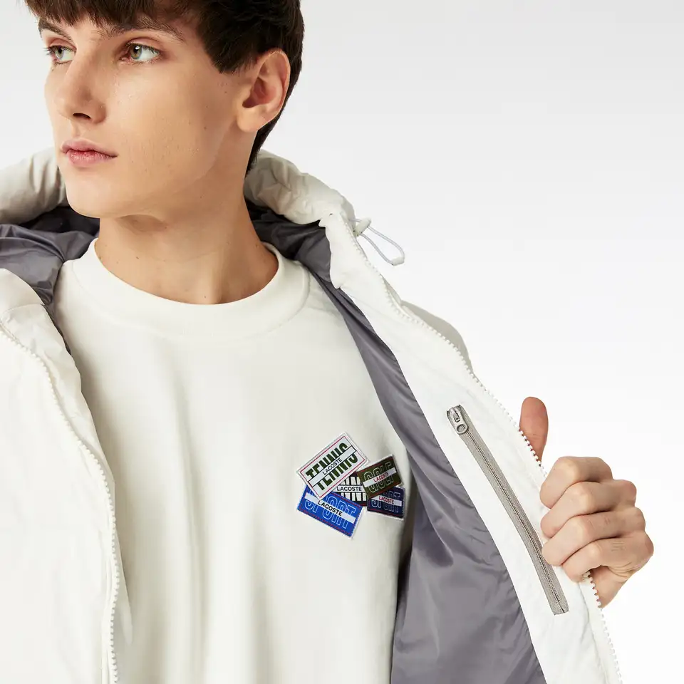 Мужская стёганая жилетка lacoste с капюшоном, фотография 4