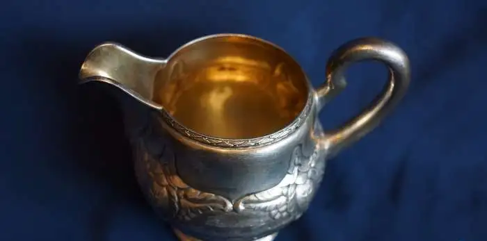 Старинный чайный набор из серебра 