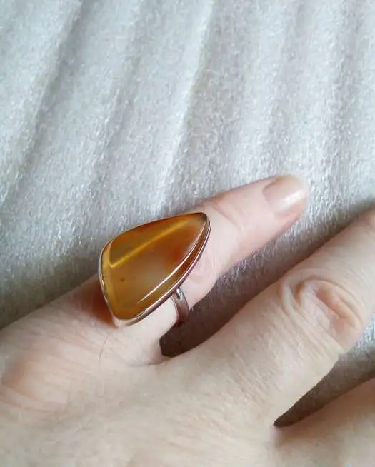 Кольцо СЕРДОЛИК, серебро 925, фотография 1