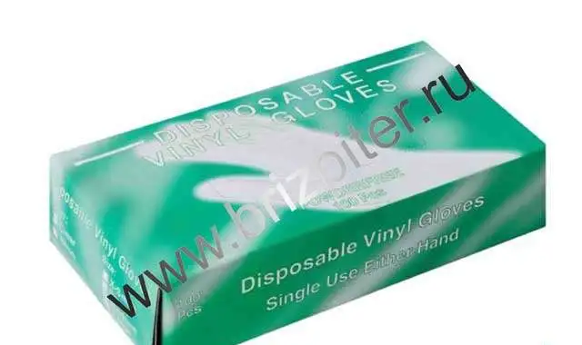 Перчатки виниловые L фирма Gloves, фотография 1