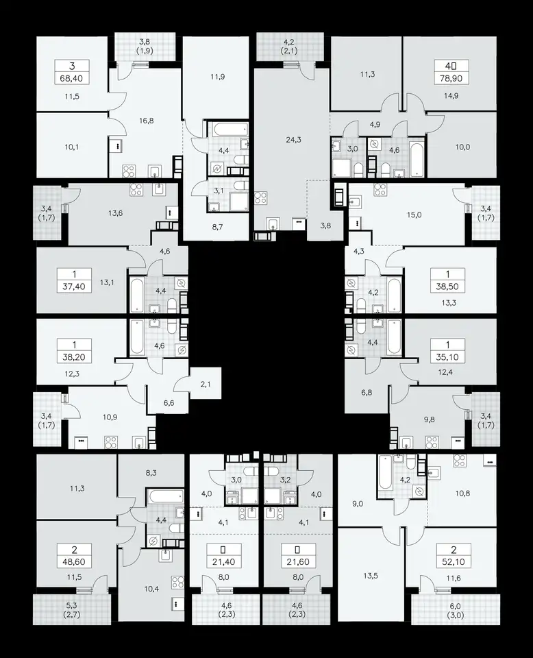 1-но комнатная квартира, 38,50 м², 9 эт., ЖК А101 Лаголово, фотография 1