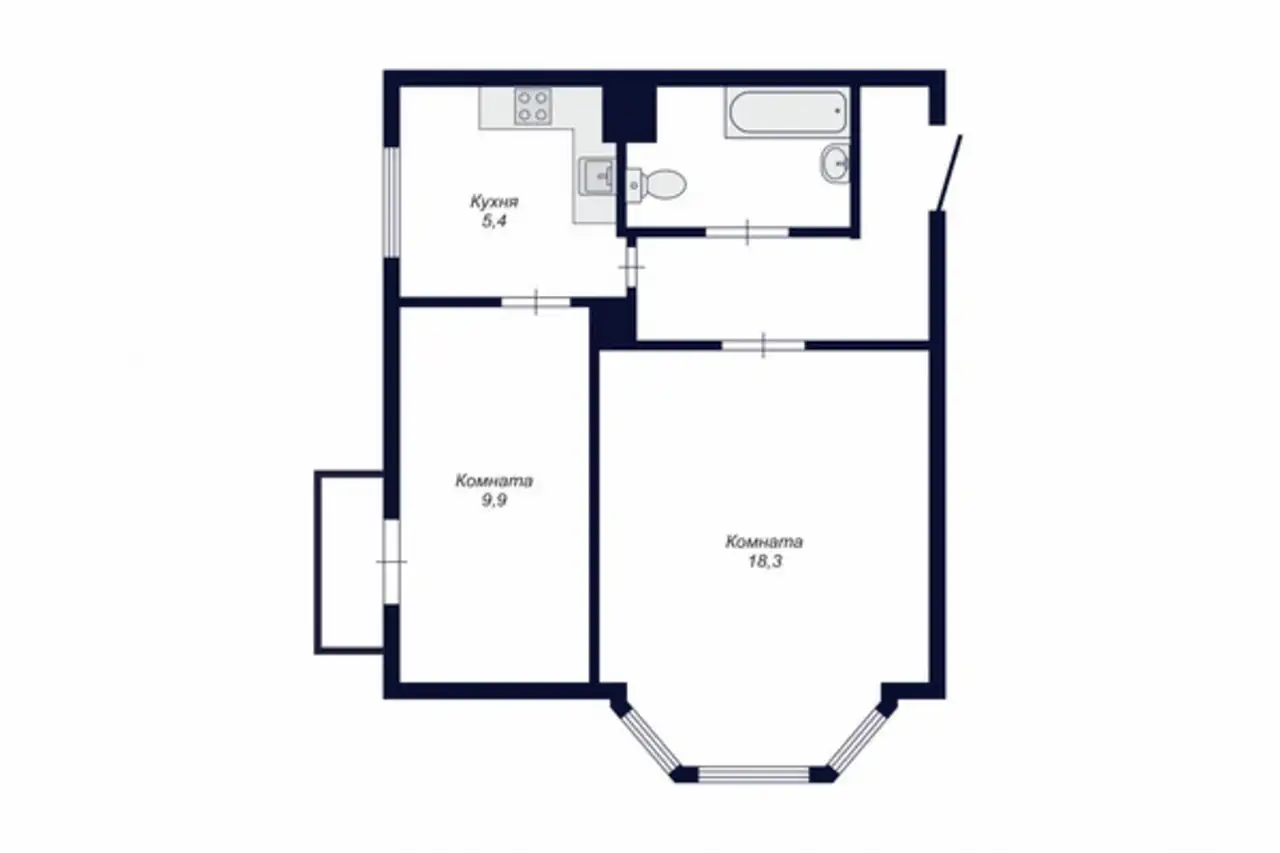 Квартира, 43,90 м², 2 эт., Калининский, Попова ул, 34, фотография 12