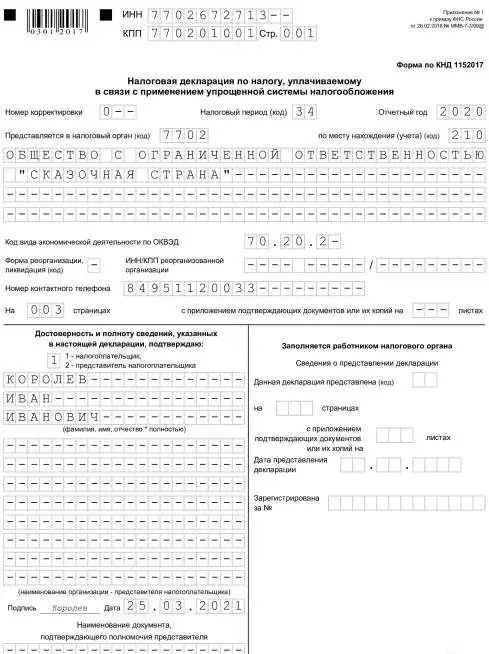 Первичка оперативно, декларации УСН, фотография 1