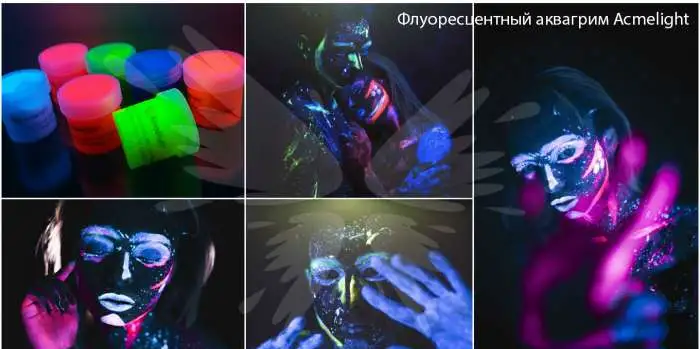 Аквагрим флуоресцентный для тела, бодиарт, фотография 5