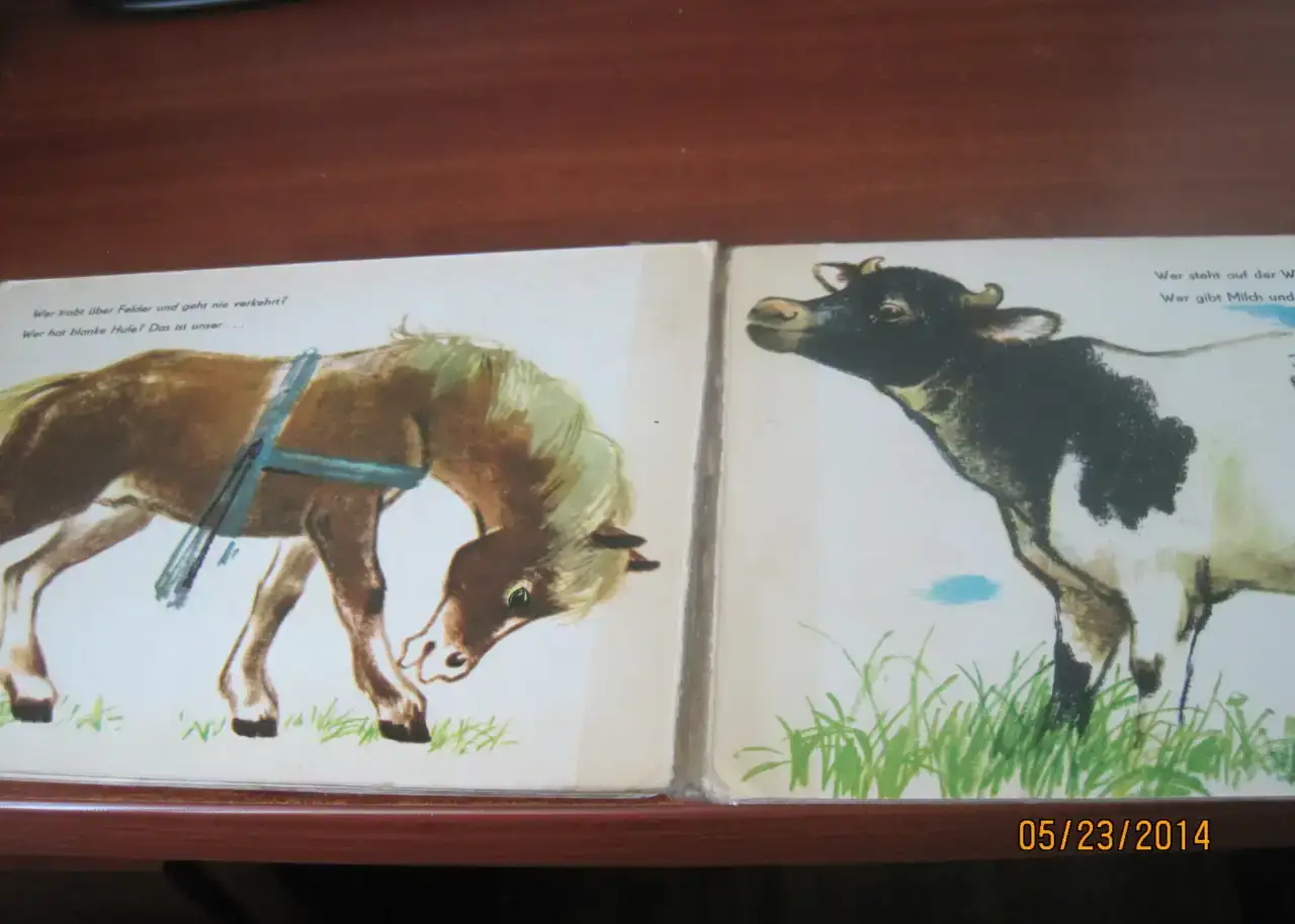 Бременские музыканты детская книжка на немецком языке твёрдый переплёт чуть увеличенный формат иллюстрации, фотография 14