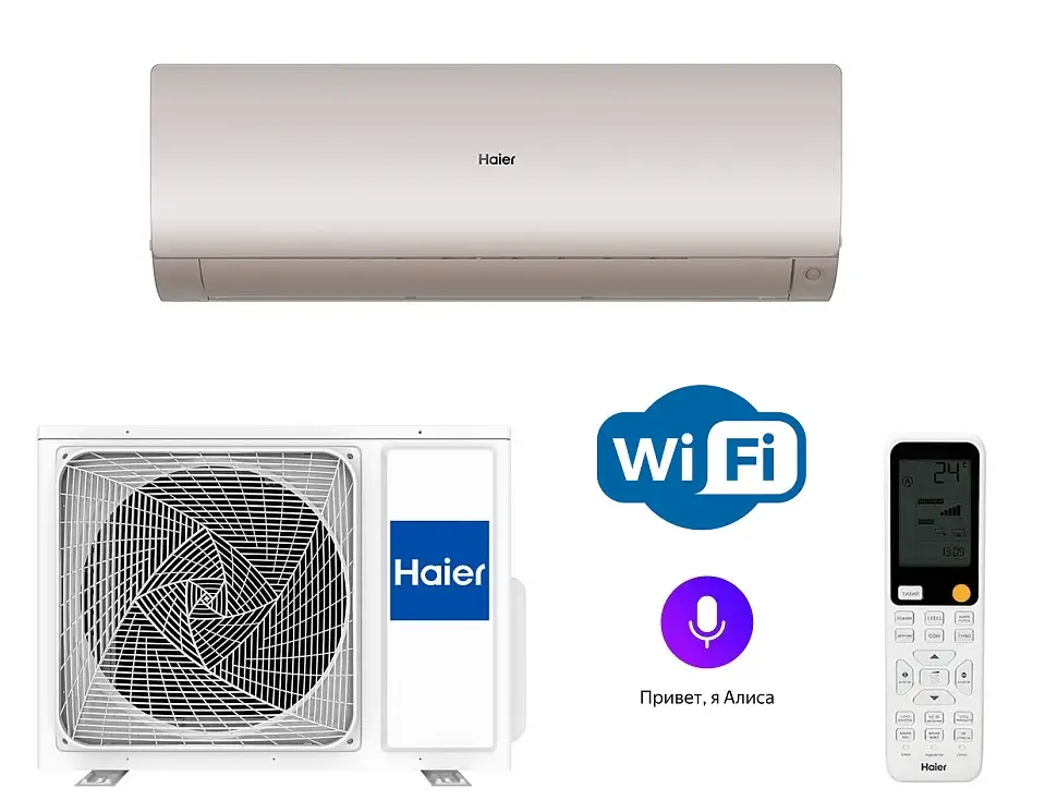 Настенный кондиционер не инвертор Haier Flexis HSU-07HFF103R3-GHSU-07HUF103R3 Алиса, Wi-Fi, фотография 1