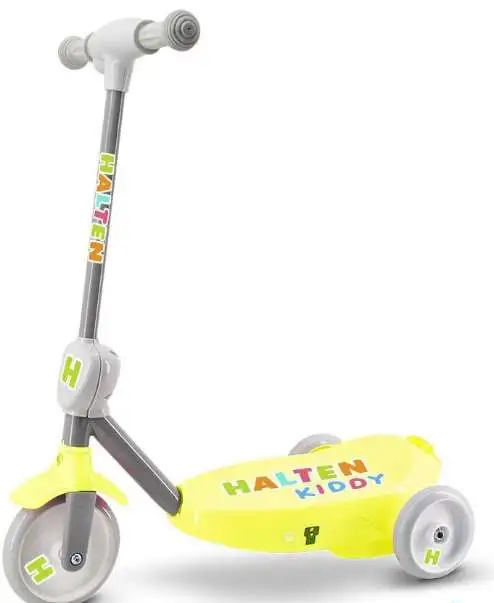 Электросамокат для малышей halten kiddy, цвет желтый, фотография 2