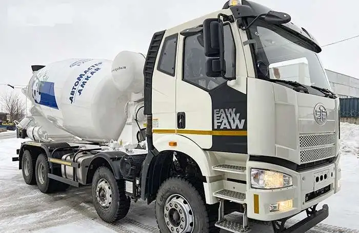 Автобетоносмеситель FAW, J6P, 8х4, Euro V, объём бочки 12 м3, фотография 1