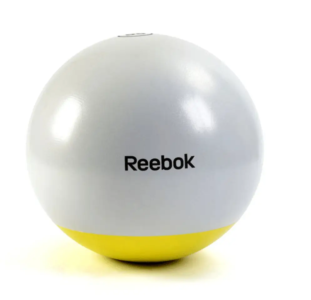 Гимнастический мяч reebok rsb-10016 65 см (серебристо/желтый), фотография 1