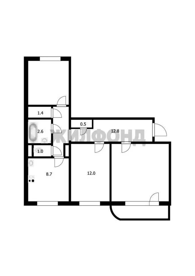 Продается комната 12 м2 в 3 ком.кв., фотография 11