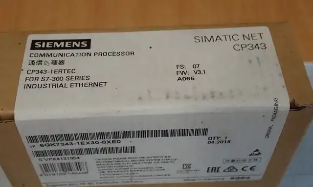 Процессор SIEMENS 6GK7343-1EX30-0XE0 вес-0.3кг габаритный размер 150х130х50мм, фотография 1