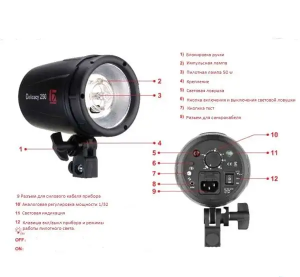 Импульсное освещение Jinbei D250 для фотосъёмки, фотография 7