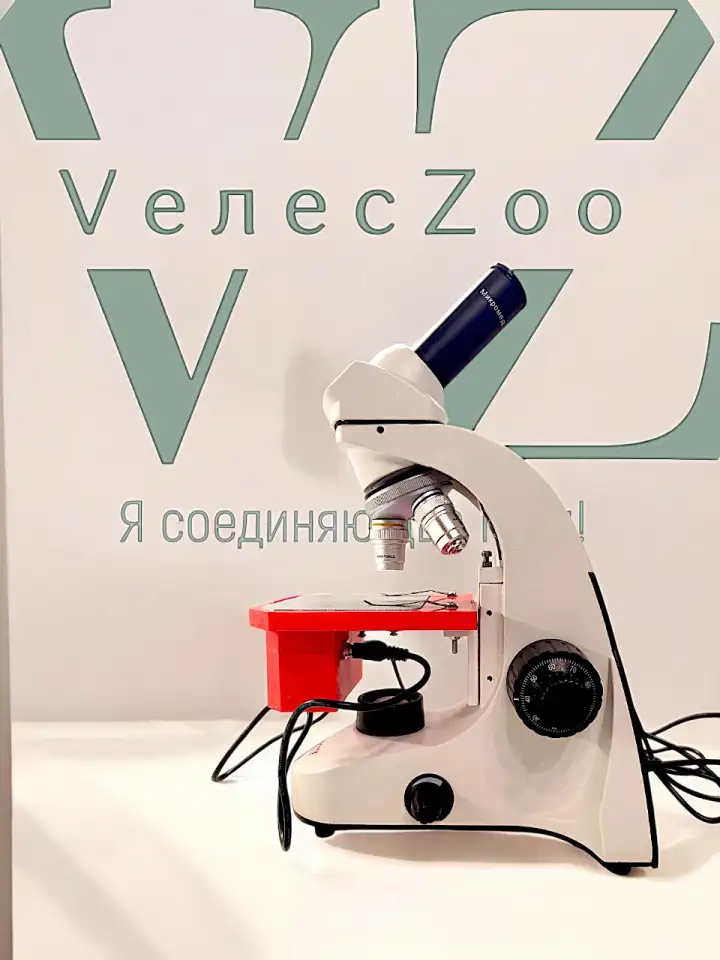 Микроскоп Техника-Осеменатора 2.3 с видеоокуляром VелесZоо, с цифровым нагревательным столиком, фотография 1